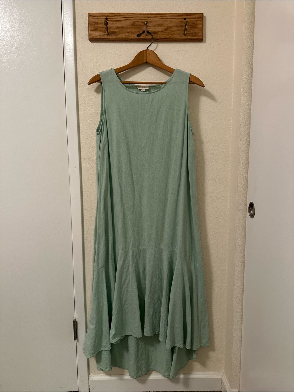 Linen Blend Cynthia Rowley Sleeveless Mint Green Maxi Dress